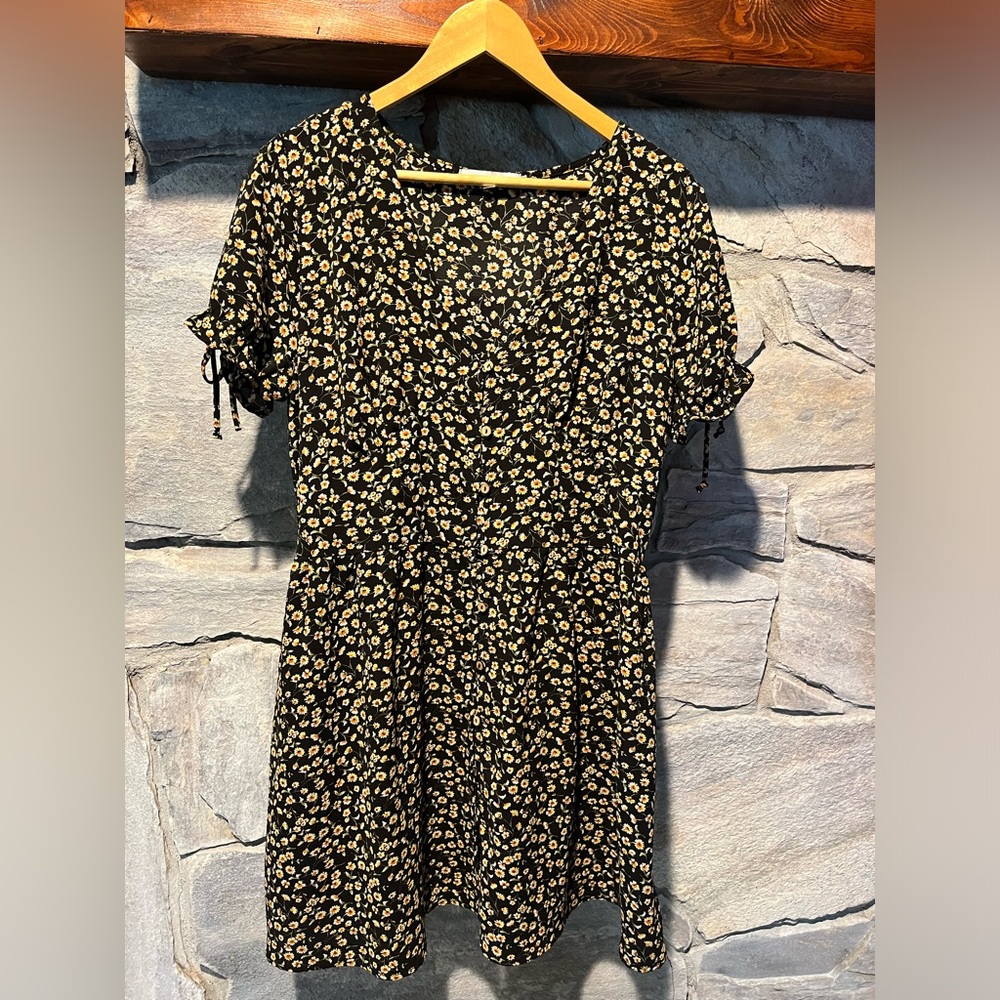 Purple Snow floral dress, XL